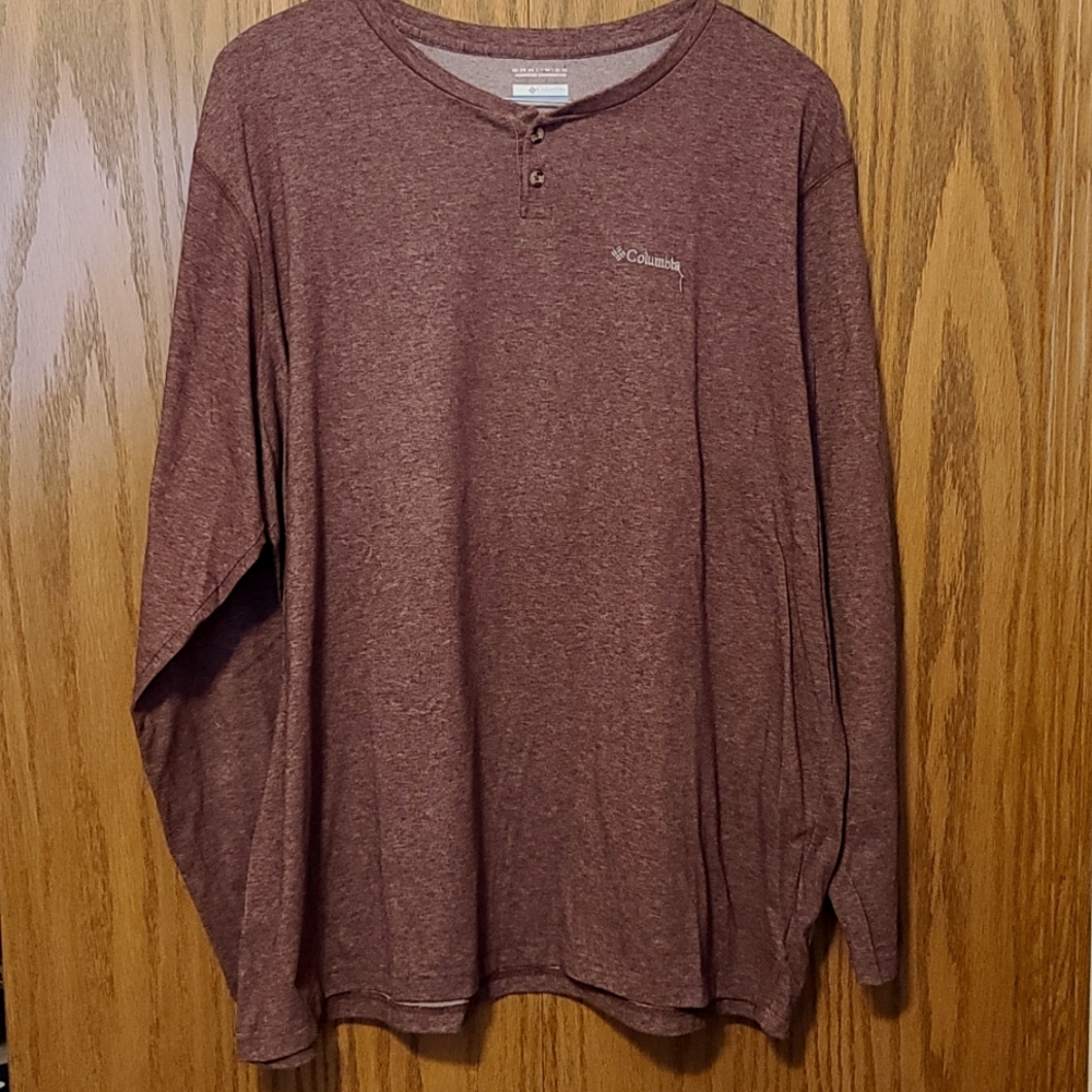 Columbia Omni Wick Big men's long sleeve 2 button pullover